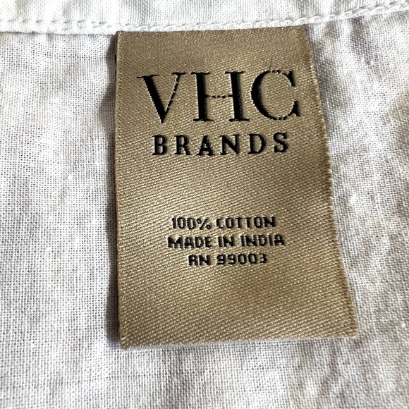 VHC Brand curtains red beige stripe ticking valances cotton - Picture 2 of 5